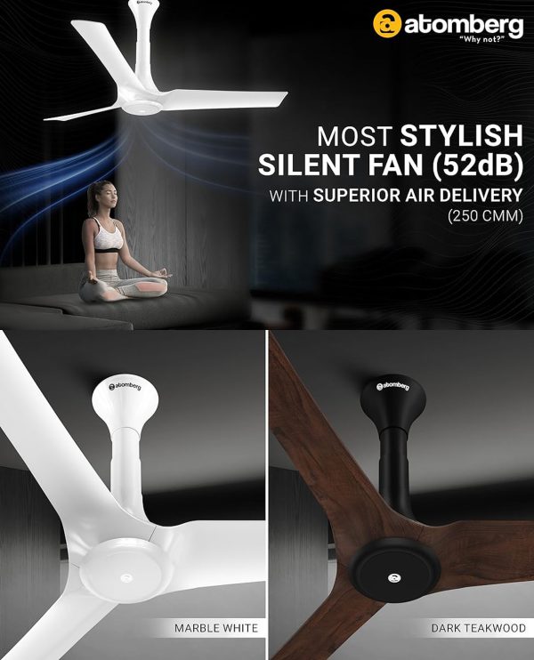 Atomberg 1200MM Ceiling Fan (Aris) Dark Teakwood
