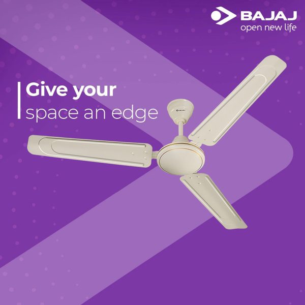 Bajaj Edge HS Neo 1200MM, 48 Inch High Speed Ceiling Fan with 100% Copper Motor, Rust Proof Body and 1 Star Rating, Bianco