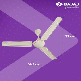 Bajaj Edge HS Neo 1200MM, 48 Inch High Speed Ceiling Fan with 100% Copper Motor, Rust Proof Body and 1 Star Rating, Bianco