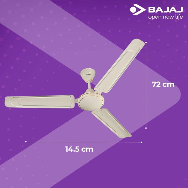 Bajaj Edge HS Neo 1200MM, 48 Inch High Speed Ceiling Fan with 100% Copper Motor, Rust Proof Body and 1 Star Rating, Bianco