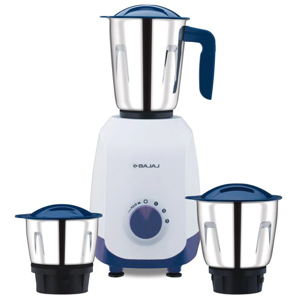 Bajaj Ninja Series Notch, 500 Watt 3 Jar Mixer Grinder with Dura Cut Blades, Purple