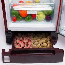 Liebherr DFPRDC 1921, 191L 3 Star Inverter, Direct Cool Single Door Refrigerator, Handsfree, Foot Pedal, Base Drawer,Bar Handle, 20 Years Warranty on Compressor, Red Divine