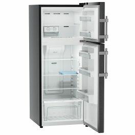 Liebherr TCLBSB 2411, 245L 2 Star inverter, Hot to Cool, Pocket Handle, Frost Free Double Door Refrigerator, 20 Years Warranty on Compressor, Freezer 51 L, Black Steel