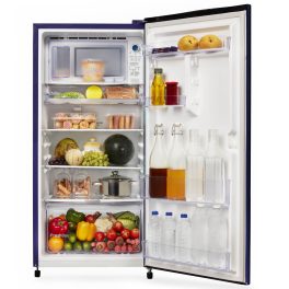Voltas Beko RDC208E/S0PBE, 175 Litre 1 Star Single Door Refrigerator with Fresh Box and Stabilizer Free Operation, Peony Blue