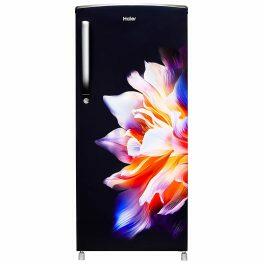 Haier HRD-2263CKI, 205 Litre 3 Star Single Door Refrigerator With Diamond Edge Freezing Technology, Black Iris