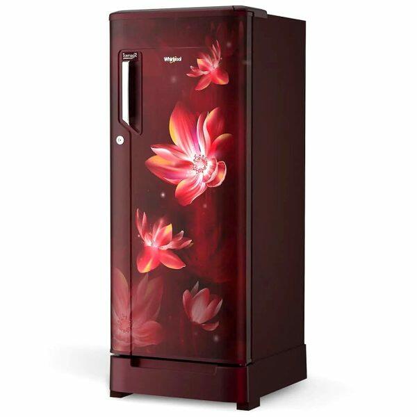 Whirlpool 215 IMPC ROY, 192L 3 Star Single Door Refrigerator, With Base Drawer, 10 Years Warranty on Compressor, Wine Flower Rain