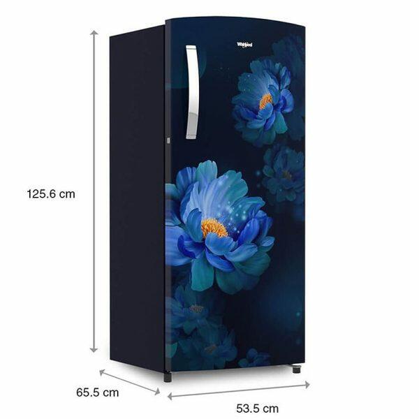 Whirlpool 215 IMPRO PRM, 192 L 3 Star, Icemagic Pro Inverter Direct-Cool Single Door Refrigerator, Sapphire Peony