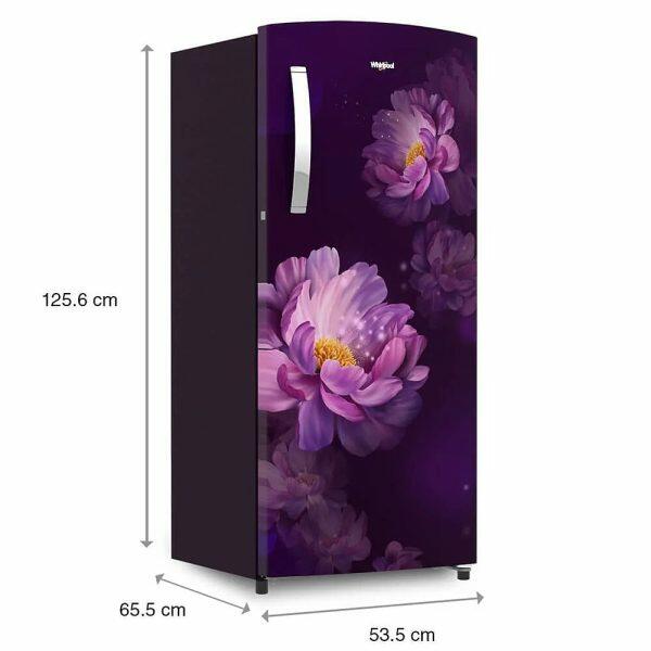 Whirlpool 215 IMPRO PRM, 192 L 3 Star Icemagic Pro Inverter Direct-Cool Single Door Refrigerator, 10 Years Warranty on Compressor, Purple Peony