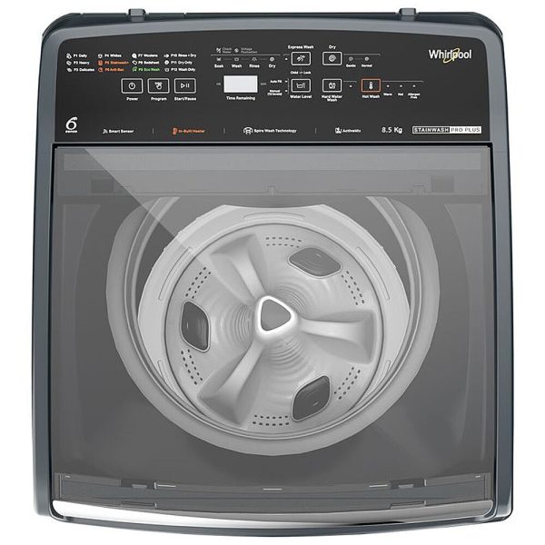 Whirlpool 8.5KG Top-Load Machine (StainWash PRO PLUS H, Midnight Grey)
