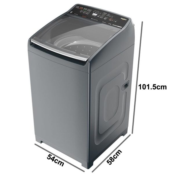 Whirlpool 8.5KG Top-Load Machine (StainWash PRO PLUS H, Midnight Grey)
