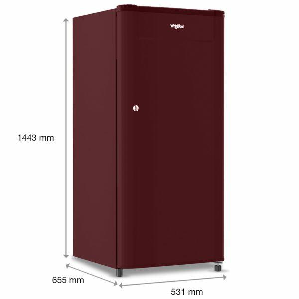 Whirlpool 200 GENIUS CLS Plus, 180L 1 Star Direct-Cool Single Door Refrigerator, 10 Years Warranty on Compressor, Wine Harmony