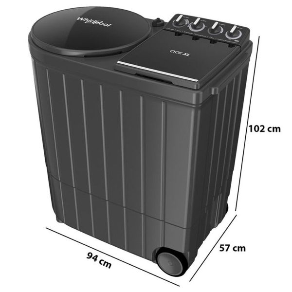 Whirlpool 11KG Semi-Automatic Machine (ACE XL 11, Graphite Grey)