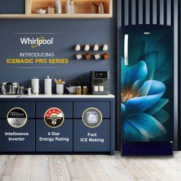 Whirlpool 215 IM PRO ROY, 192 L 3 Star Direct Cool Icemagic Pro Inverter Direct-Cool Single Door Refrigerator, With Base Drawer, Sapphire Forest