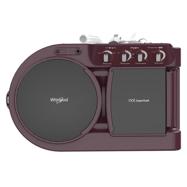 Whirlpool 7.5KG Semi-Automatic Machine (ACE 7.5 Super Soak, Wine Dazzle)