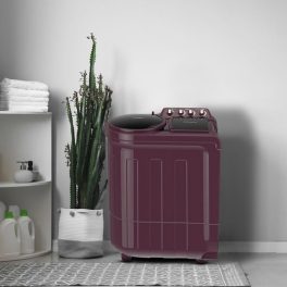 Whirlpool 7.5KG Semi-Automatic Machine (ACE 7.5 Super Soak, Wine Dazzle)