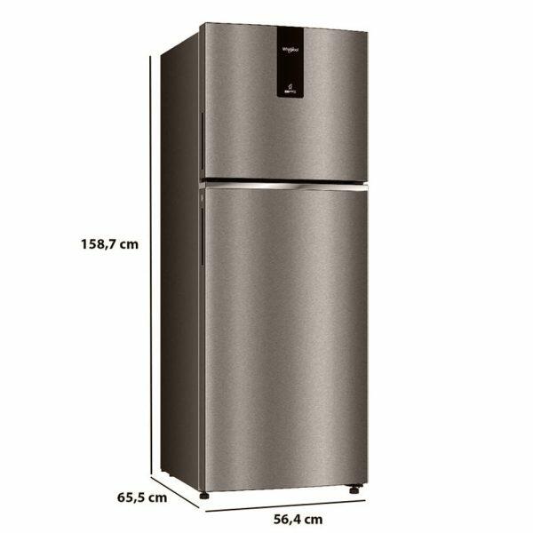 Whirlpool NEO DF278 PRM, 235 L 2 Star Frost Free Double Door Refrigerator, Freezer 56 Ltr, 10 Years Warranty on Compressor, Brushed Gold