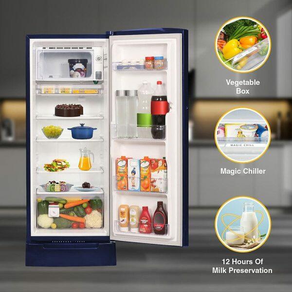 Whirlpool 215 IM PRO ROY, 192 L 3 Star Direct Cool Icemagic Pro Inverter Direct-Cool Single Door Refrigerator, With Base Drawer, Sapphire Forest