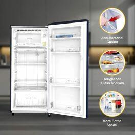Whirlpool 215 IMPC PRM, 192 Litre 3 Star Single Door Refrigerator, Pro Inverter and 10 Year Warranty on Compressor, Saphire Mulia