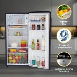 Whirlpool 200 IMPC PRM, 180L 1 Star Direct-Cool Single Door Refrigerator, 10 Years Warranty on Compressor, Sapphire Gloria