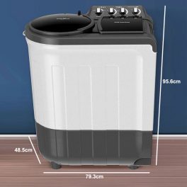 Whirlpool 7KG Semi Automatic Machine (ACE 7.0 Super Soak) Grey