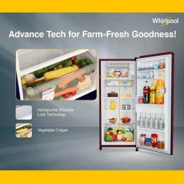 Whirlpool 200 GENIUS CLS Plus, 180L 1 Star Direct-Cool Single Door Refrigerator, 10 Years Warranty on Compressor, Wine Harmony