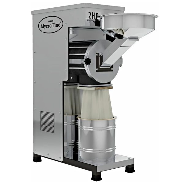 Mycrofine 2HP 2-in-1, 5 KG Grinding chamber with food grade stainless steel, 100% Copper Motor and 2-in-1 Hopper to Grind Spices, Steel