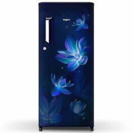Whirlpool 215 IMPC PRM, 192 Litre 3 Star Single Door Refrigerator, Pro Inverter and 10 Year Warranty on Compressor, Saphire Mulia