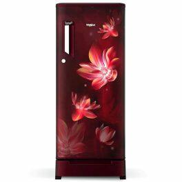 Whirlpool 215 IMPC ROY, 192L 3 Star Single Door Refrigerator, With Base Drawer, 10 Years Warranty on Compressor, Wine Flower Rain