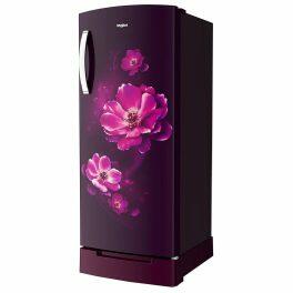 Whirlpool 215 IMPRO ROY, 192 L 4 Star, Icemagic Pro Inverter Direct-Cool Single Door Refrigerator, With Base Drawer, Purple Antelia