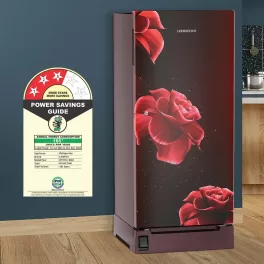 Liebherr DFPRDC 1921, 191L 3 Star Inverter, Direct Cool Single Door Refrigerator, Handsfree, Foot Pedal, Base Drawer,Bar Handle, 20 Years Warranty on Compressor, Red Divine