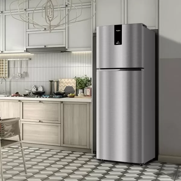 Whirlpool NEO DF278 PRM, 235 L 2 Star Frost Free Double Door Refrigerator, Freezer 56 Ltr, 10 Years Warranty on Compressor, Brushed Gold
