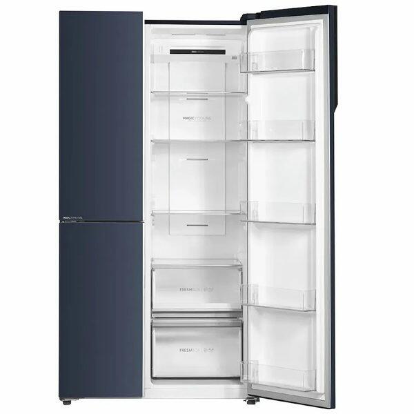 Haier HRT-683GK, 598 Litre Side by Side Refrigerator with Expert Inverter Technology and Digital Control Panel, Graphite Black