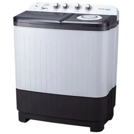 Voltas Beko WTT80DGRT, 8 KG Semi Automatic Machine with IPX4 Control Panel, 5 Star Rating, Fast Dry and Double Casette Filter, Grey