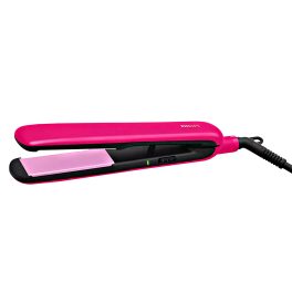 Philips BHS393, Hair Straightening Brush with Silk Protect Technology, Keratin Infused Cermaic Coating, 190 Degree and 210 Degree Temperature Setting with 1.6 Metre Cord, Cherry Pink