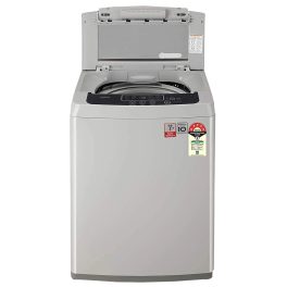 LG T75SKSF1Z, 7.5 KG Fully Automatic Top Load Machine with Smart Inverter Motor, Smart Diagnostics and 5 Star Rating, Middle Silver