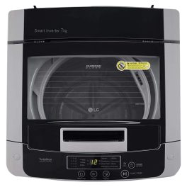 LG T75SKSF1Z, 7.5 KG Fully Automatic Top Load Machine with Smart Inverter Motor, Smart Diagnostics and 5 Star Rating, Middle Silver