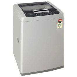 LG T75SKSF1Z, 7.5 KG Fully Automatic Top Load Machine with Smart Inverter Motor, Smart Diagnostics and 5 Star Rating, Middle Silver