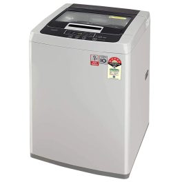 LG T75SKSF1Z, 7.5 KG Fully Automatic Top Load Machine with Smart Inverter Motor, Smart Diagnostics and 5 Star Rating, Middle Silver
