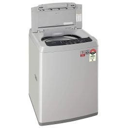 LG T75SKSF1Z, 7.5 KG Fully Automatic Top Load Machine with Smart Inverter Motor, Smart Diagnostics and 5 Star Rating, Middle Silver