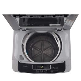 LG T75SKSF1Z, 7.5 KG Fully Automatic Top Load Machine with Smart Inverter Motor, Smart Diagnostics and 5 Star Rating, Middle Silver