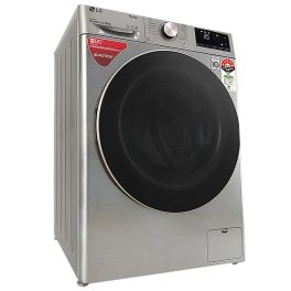 LG FHV1409ZWP, 9 KG 1400 RPM Fully Automatic Front Load Machine with AI Direct Drive Motor, Steam, Smart Diagnostics, Platinum Silver