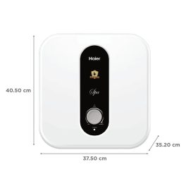 Haier ES10V-S1, 10 Litre Vertical Storage water Heater with Glass Lined Tank, 8 Bar Pressure and 4 Star Rating, White