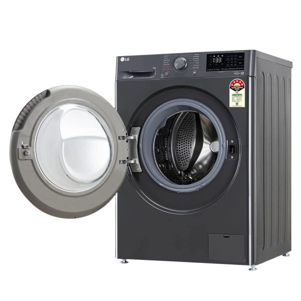 LG FHV1409Z4M, 9 KG 1400 RPM Fully Automatic Front Load Machine with AI Direct Drive Motor, Steam, Smart Diagnostics, Middle Black