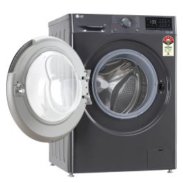 LG FHV1408Z2M, 8 KG 1400 RPM Fully Automatic Front Load Machine with AI Direct Drive Motor, Steam, Smart Diagnostics, Middle Black