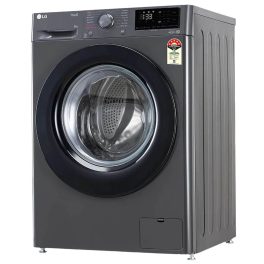 LG FHV1409Z4M, 9 KG 1400 RPM Fully Automatic Front Load Machine with AI Direct Drive Motor, Steam, Smart Diagnostics, Middle Black