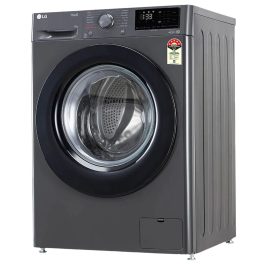 LG FHV1408Z2M, 8 KG 1400 RPM Fully Automatic Front Load Machine with AI Direct Drive Motor, Steam, Smart Diagnostics, Middle Black