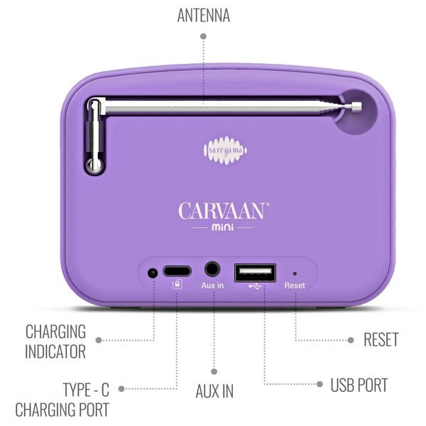 Saregama Carvaan Hindi Mini 2.0, Orchid-Purple