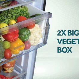 Haier HRB-3152BGK, 265 Litre 2 Star Bottom Mount Refrigerator with 8-in-1 Convertible, Graphite Black