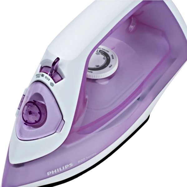 Philips DST0810/30, 1250 Watt Steam Iron with Lesser Strokes due to uniform distribution, Works on Eco and Dry Mode, Purple