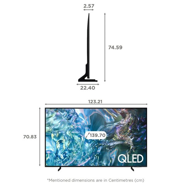 Samsung QLED TV with 100% Color Volume quantum dot and Laserslim Design, Black, 55Q60D